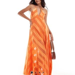 ASOS Vibrant Orange Maxi Dress